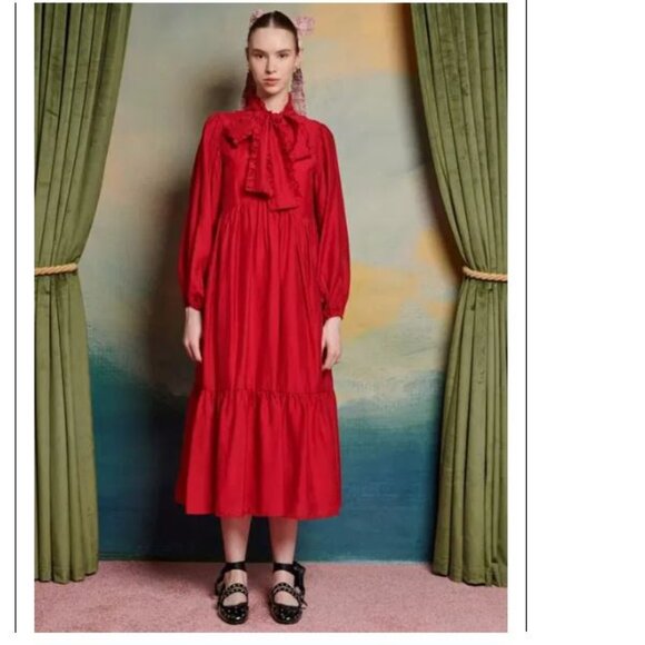 Sister Jane Dresses & Skirts - NEW Sister Jane Debut Bow Neck Midi Dress Sz M